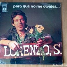 Discos de vinilo: LORENZO S. - PARA QUE NO ME OLVIDES - 1975 LP EMI - J 062-21230. Lote 208491283