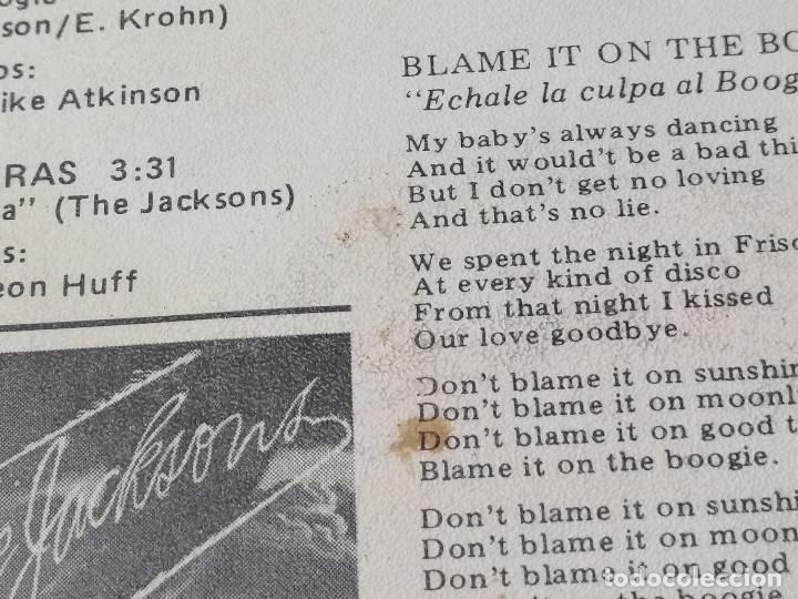 Discos de vinilo: THE JACKSONS- ECHALE LA CULPA AL BOOGIE - Foto 6