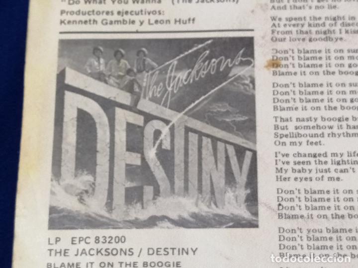 Discos de vinilo: THE JACKSONS- ECHALE LA CULPA AL BOOGIE - Foto 8