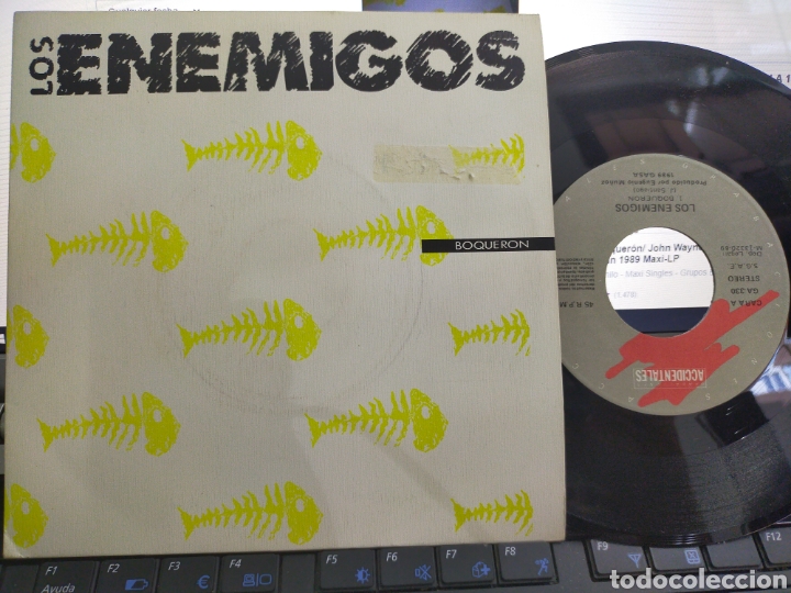 Discos de vinilo: Los enemigos single boquer&oacute;n 1989 /2 - Foto 1