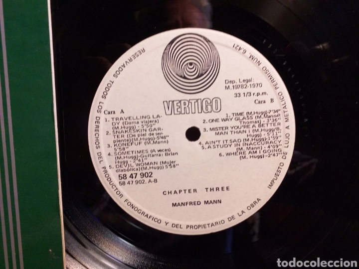 Discos de vinilo: MANFRED MANN CHAPTER THREE VERTIGO ESPA&Ntilde;A 1970 COMO NUEVO - Foto 2