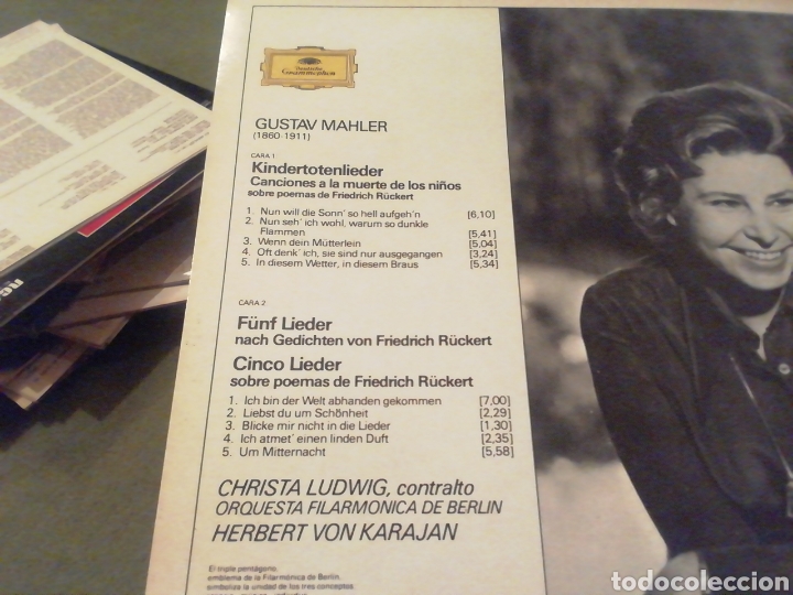 Discos de vinilo: Gustav Mahler. Kindertotenlieder. Vinilo. - Foto 2
