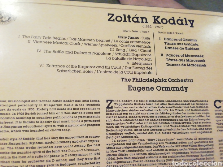 Discos de vinilo: Kodaly. Danzas de Galanta. vinilo. - Foto 2