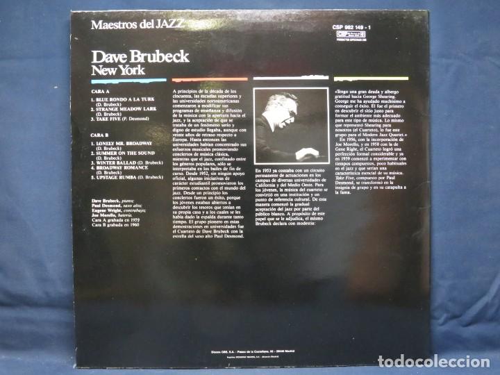 Discos de vinilo: DAVE BRUBECK - NEW YORK - LP - Foto 2