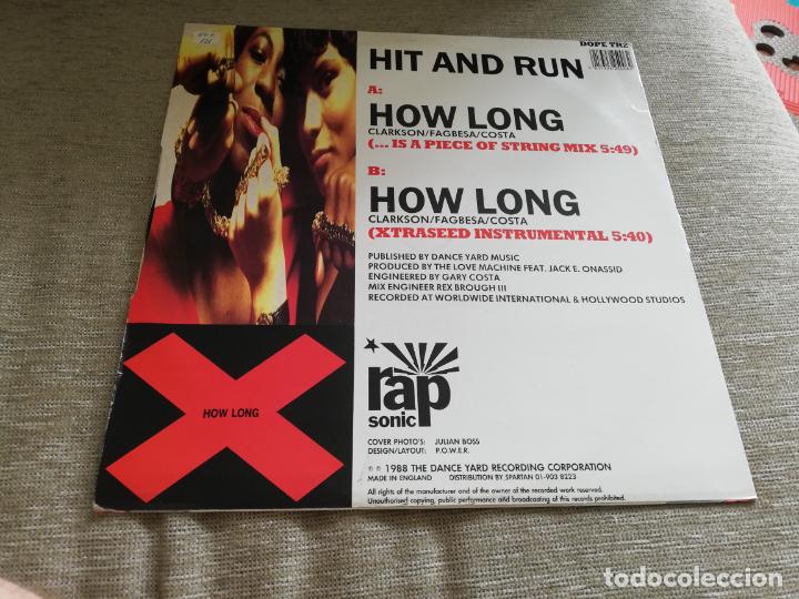 Discos de vinilo: Hit & run-how long. Maxi - Foto 2