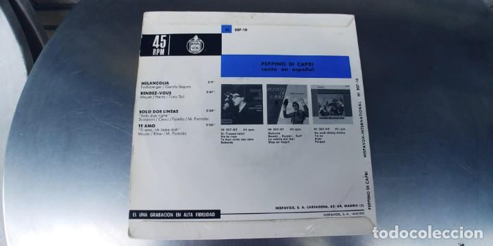 Discos de vinilo: PEPPINO DI CAPRI-EP MELANCOLIA +3 - Foto 2
