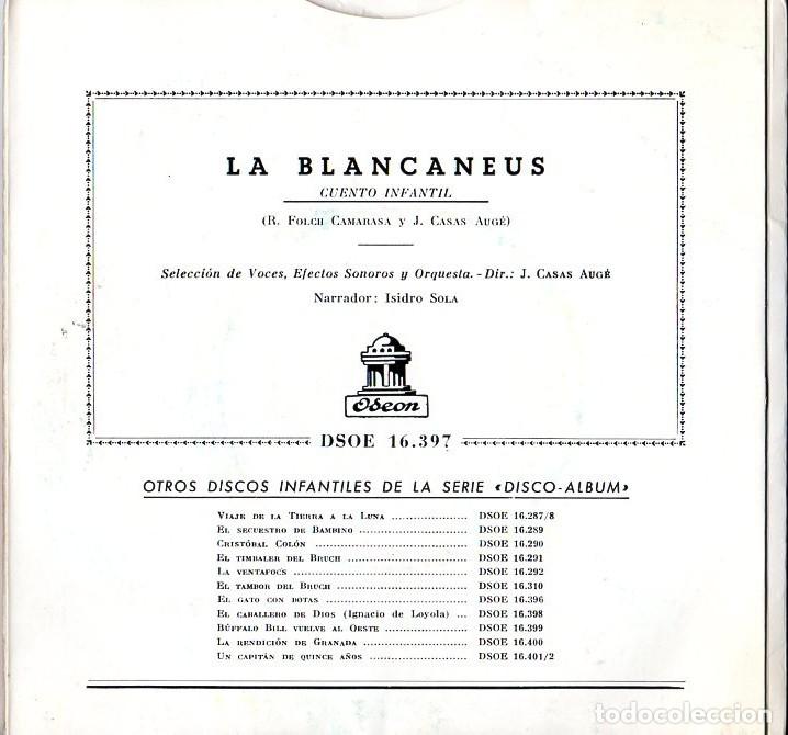 Discos de vinilo: LA BLANCANEUS *** BLANCANIEVES *** DISCO CUENTO ODEON - Foto 3