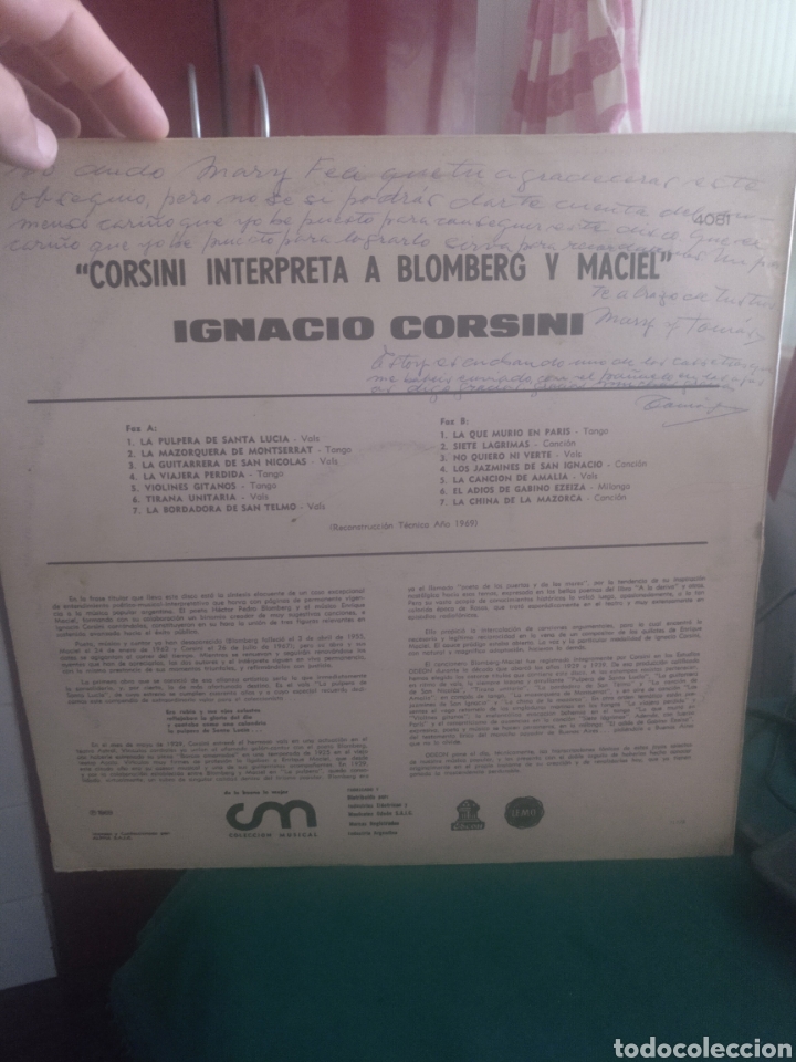 Discos de vinilo: Ignacio Corsini. (Tangos) Ode&oacute;n argentina 1969 - Foto 2