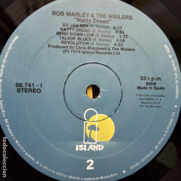 Discos de vinilo: BOB MARLEY- NATTY DREAD - SPAIN LP 1980 + ENCARTE- VINILO CASI NUEVO. - Foto 5 - 209040750