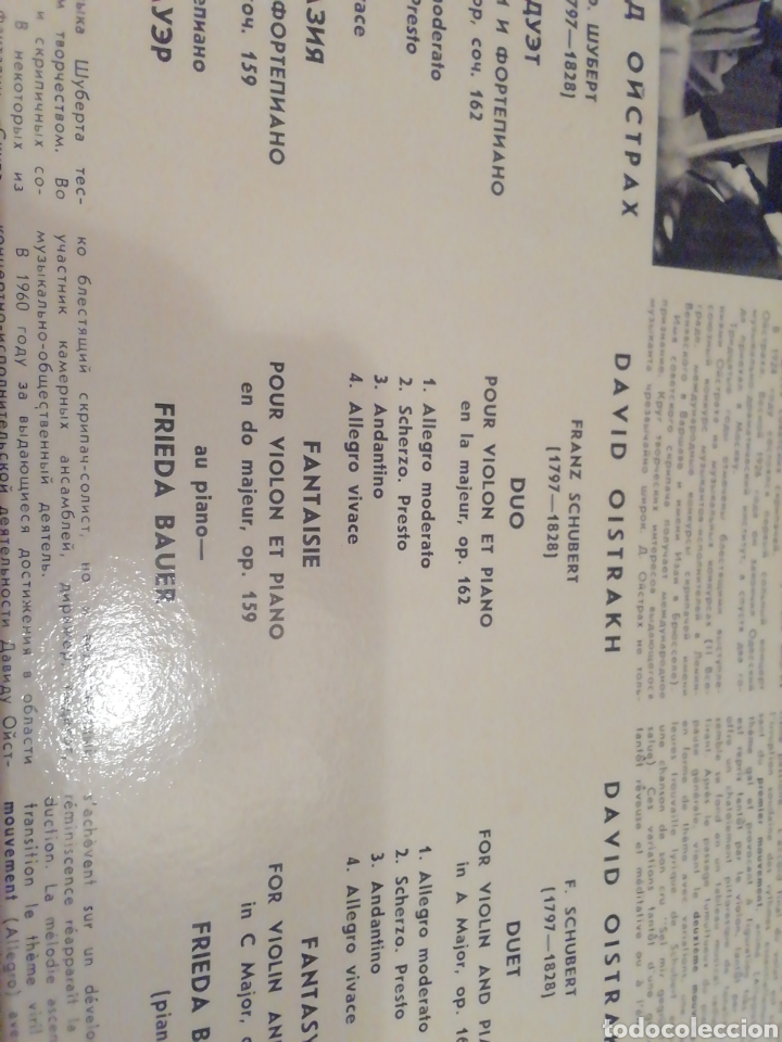 Discos de vinilo: Shubert. David Oistrakh. vinilo. - Foto 3