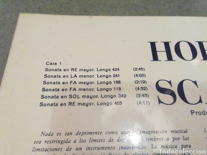Discos de vinilo: Horowitz interpreta a Scarlatti. vinilo - Foto 2