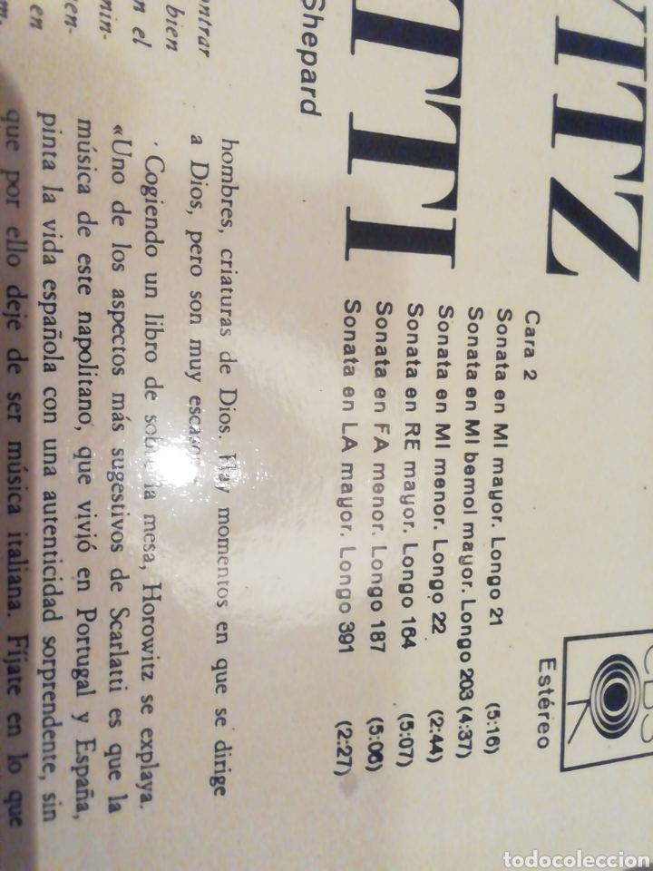 Discos de vinilo: Horowitz interpreta a Scarlatti. vinilo - Foto 3