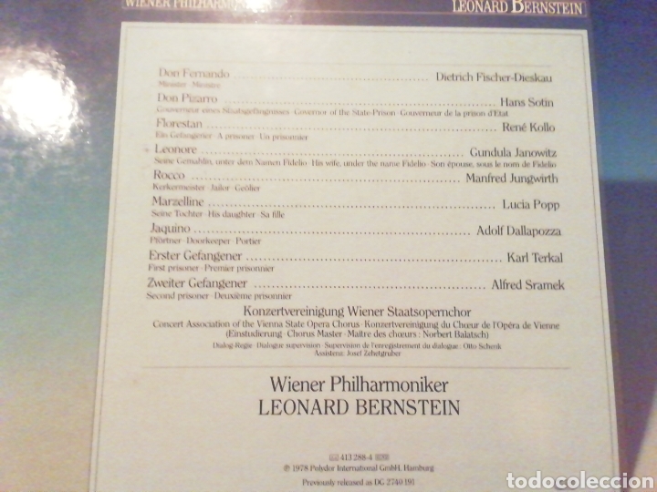 Discos de vinilo: Fidelio. Beethoven. Bernstein. vinilo. 3 LP - Foto 2