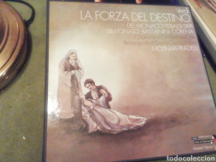 Discos de vinilo: La forz&aacute; del destino. Verdi. Tebaldi. Del M&oacute;naco - Foto 1