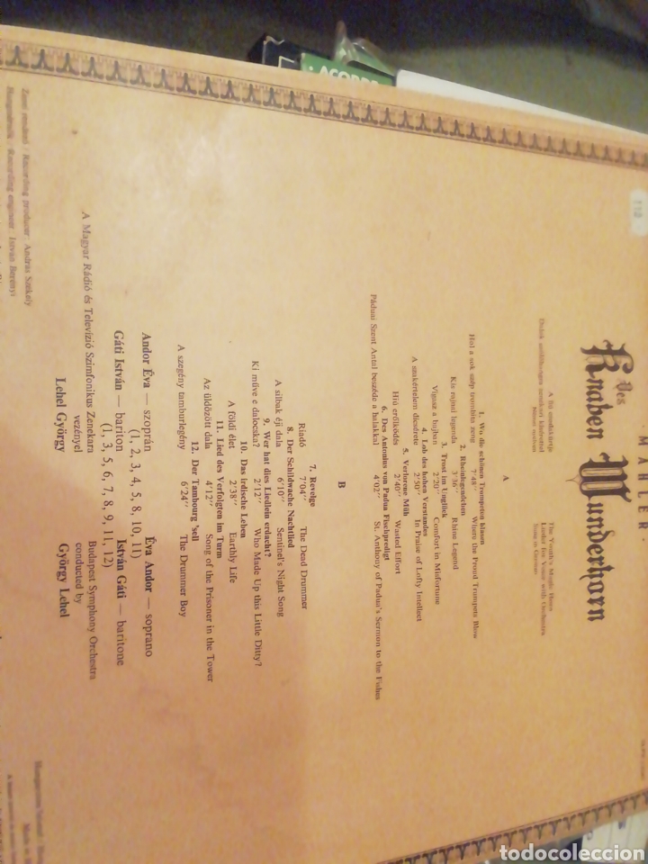 Discos de vinilo: Mahler. Knaben Wunderhorn. vinilo. - Foto 2
