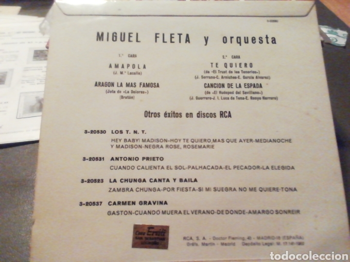 Discos de vinilo: Miguel Fleta. vinilo. - Foto 2