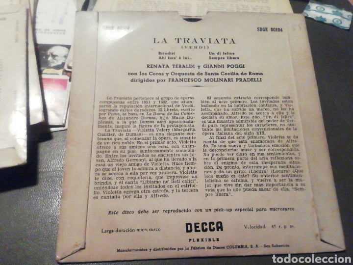 Discos de vinilo: La traviata. Renata Tebaldi. vinilo. - Foto 2