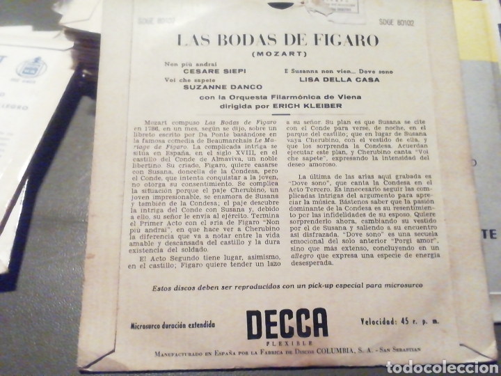 Discos de vinilo: Las bodas de Figaro. vinilo single. - Foto 2