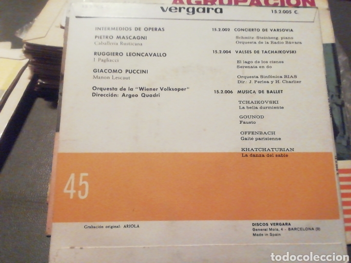 Discos de vinilo: Intermedios de operas. vinilo. - Foto 2