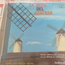 Discos de vinilo: LA ROSA DEL AZAFRAN - ZARZUELA - CORO CANTORES DE MADRID - ALHAMBRA. Lote 209258700