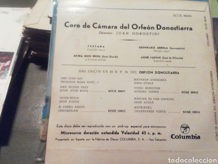 Discos de vinilo: Coro de c&aacute;mara del orfe&oacute;n Donostiarra vinilo. - Foto 2