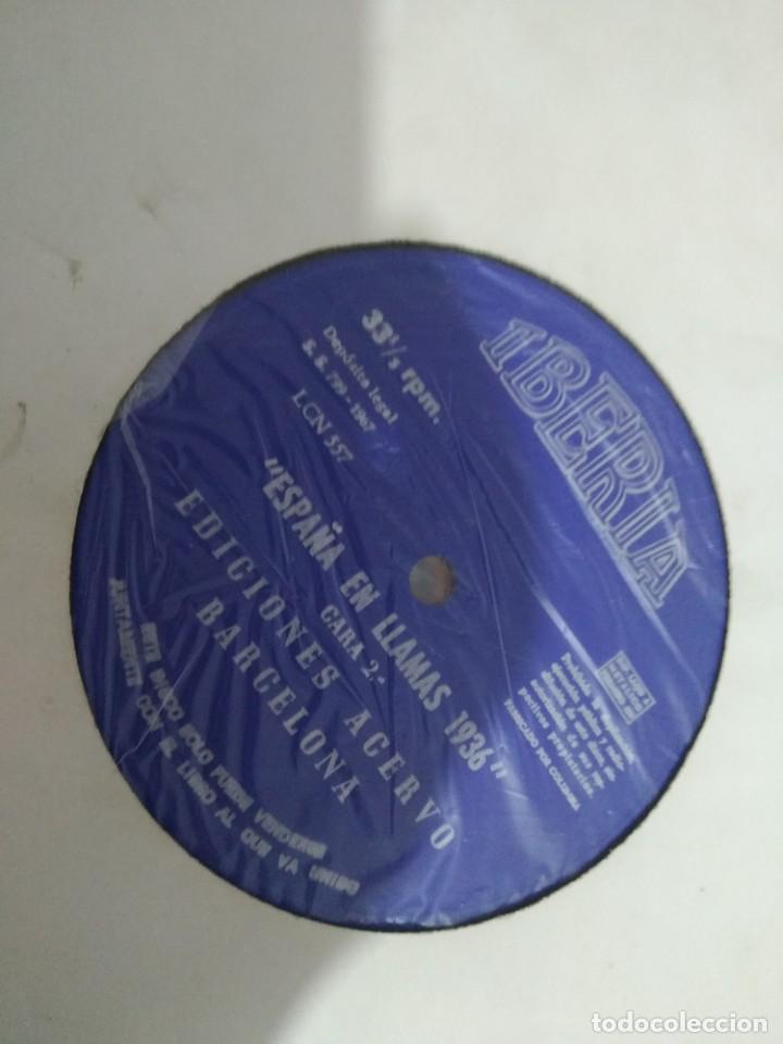 Discos de vinilo: DOS DISCOS 10 PULGADAS. ESPAÑA EN LLAMAS 1936. ORIGINALES DE 1967. REF. UR - Foto 2 - 209304330