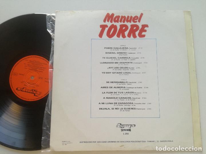 Discos de vinilo: MANUEL TORRE - St - LP OLYMPO 1974 - Foto 2
