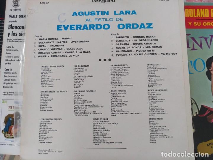 Discos de vinilo: AGUSTIN LARA AL ESTILO DE EVERALDO ORDAZ - Foto 2