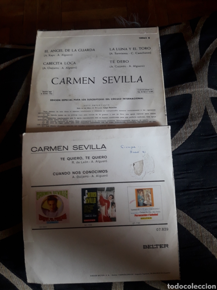 Discos de vinilo: Dos vinilos de Carmen Sevilla - Foto 2