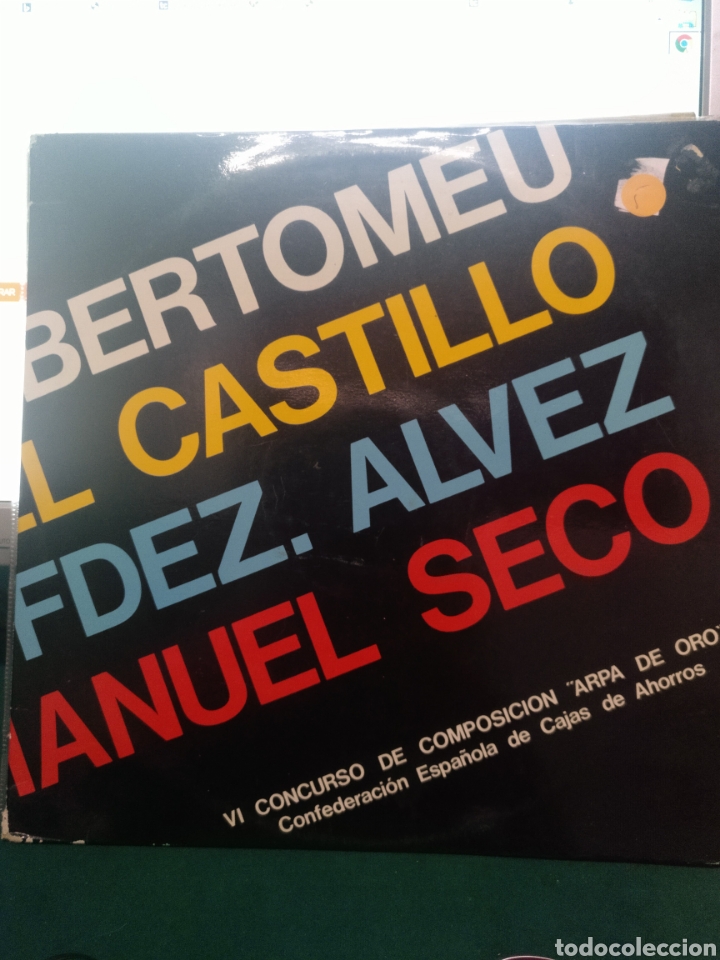 Discos de vinilo: Bertomeu, castillo, fdez.akvez. seco - Foto 1