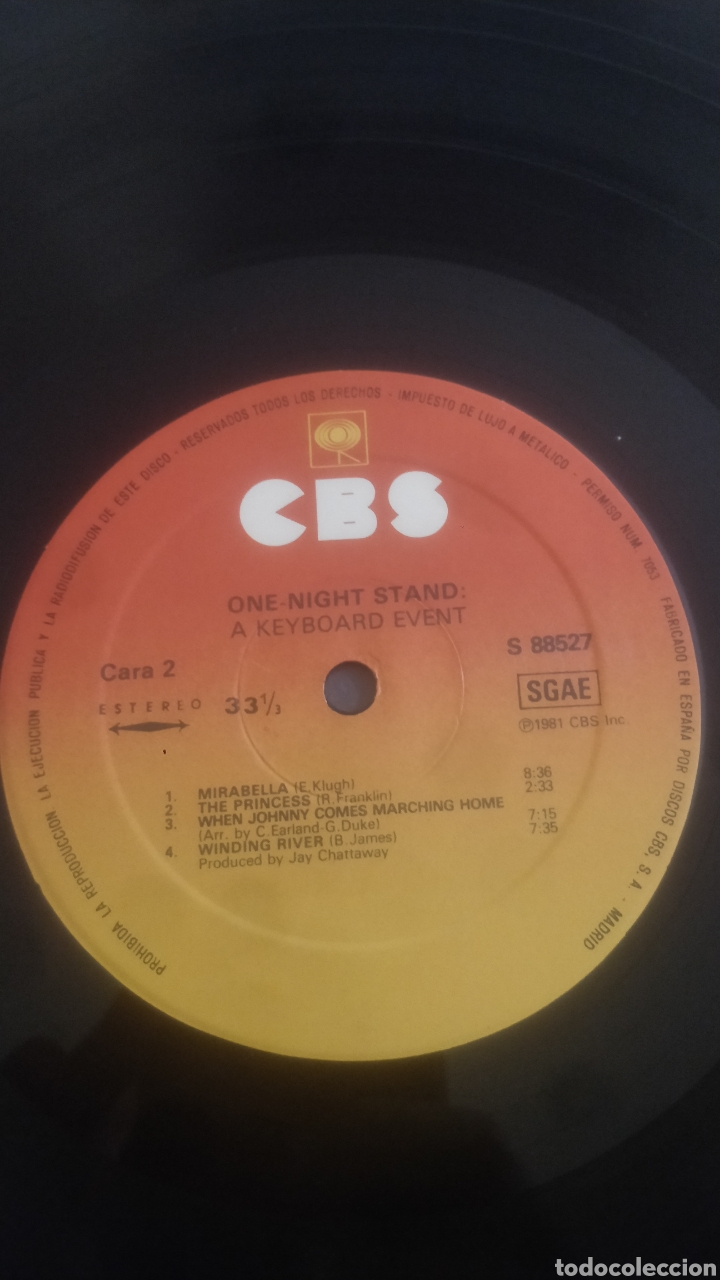 Discos de vinilo: Vinilo One Night stand:A Keyboard Event. - Foto 3