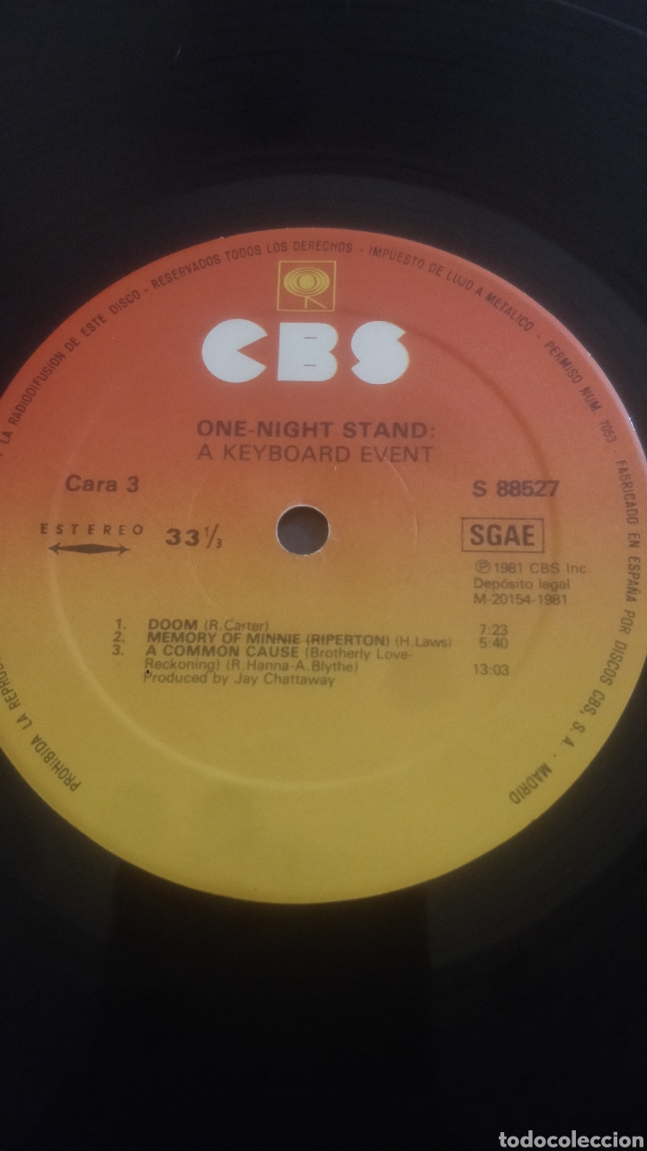Discos de vinilo: Vinilo One Night stand:A Keyboard Event. - Foto 4