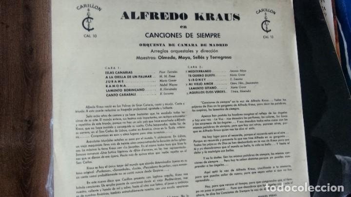 Discos de vinilo: LP ( VINILO) DE ALFREDO KRAUS - Foto 2