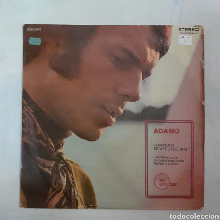 ADAMO. CHANSONS DE MES SEIZE ANS. EMIDISC 2C 048 - 50.630. (Música - Discos - LP Vinilo - Canción Francesa e Italiana)
