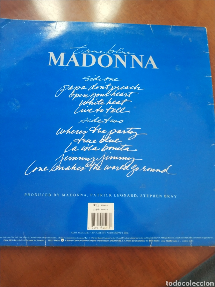 Discos de vinilo: Madonna true Blue - Foto 2