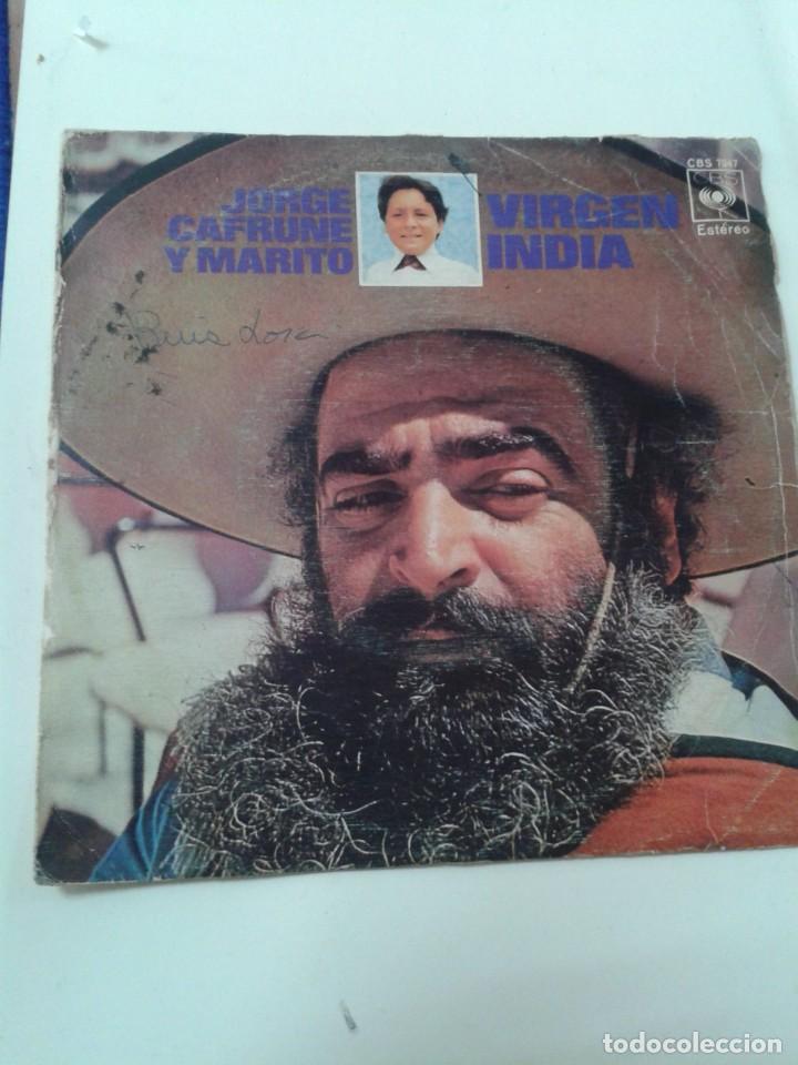 Discos de vinilo: Jorge Cafrune y Marito. Virgen India. SINGLE - Foto 1