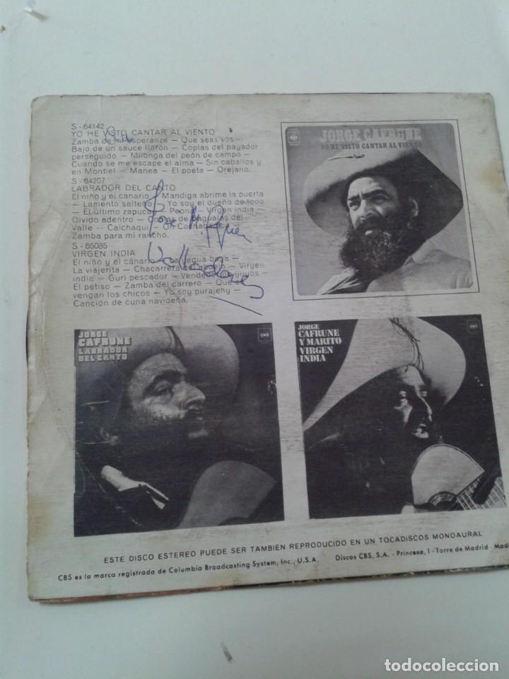Discos de vinilo: Jorge Cafrune y Marito. Virgen India. SINGLE - Foto 2