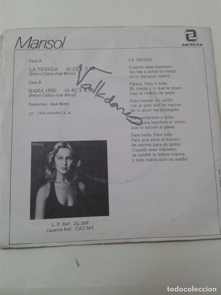 Discos de vinilo: MARISOL LA TRENZA. SINGLE. - Foto 2