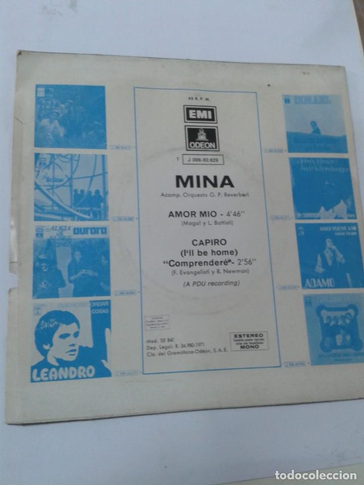 Discos de vinilo: MINA - AMOR MIO. SINGLE. - Foto 2