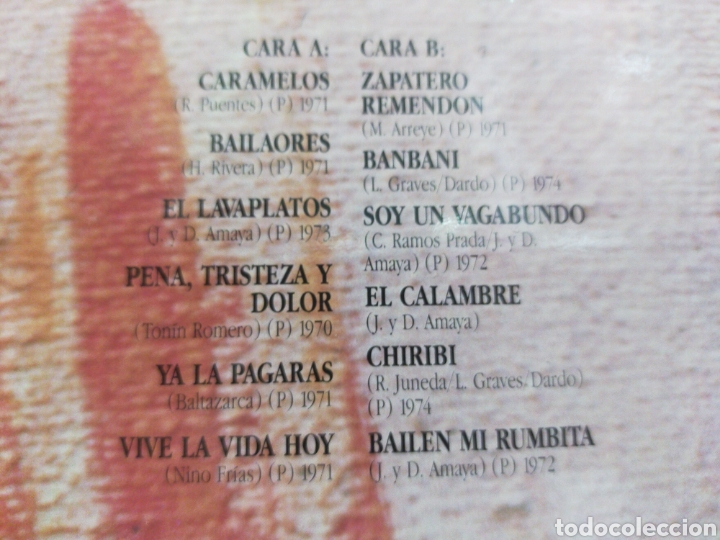 Discos de vinilo: Los Amaya lp grandes &eacute;xitos 1988 - Foto 2