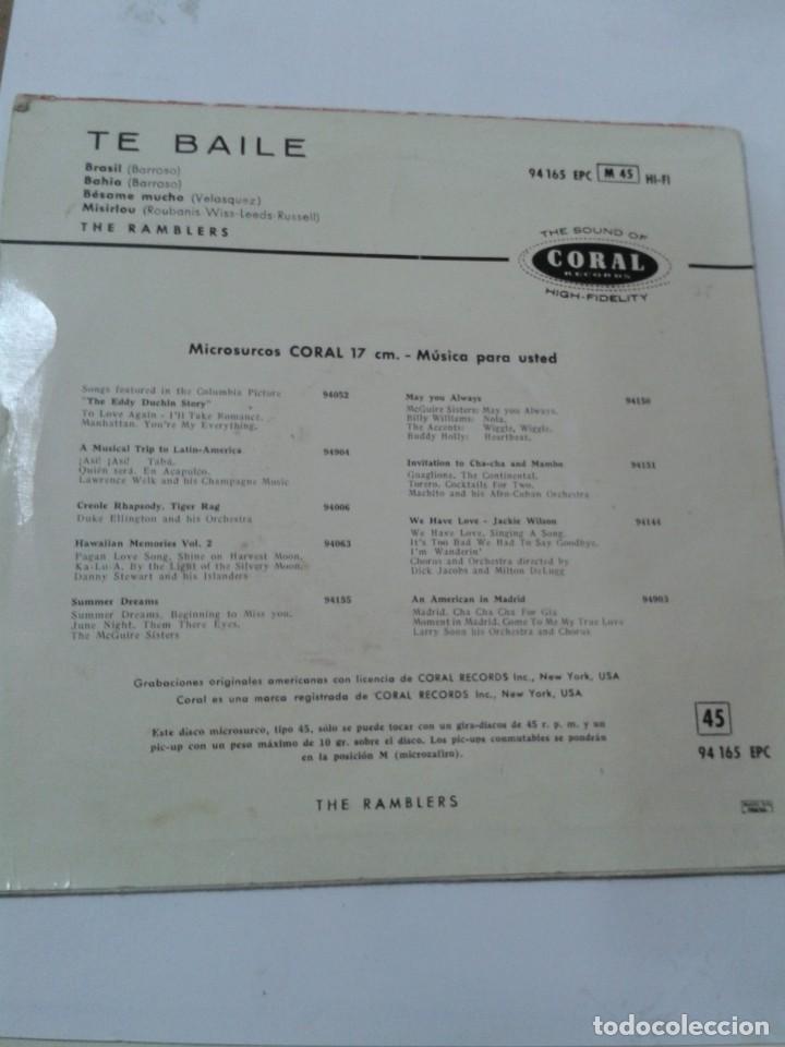Discos de vinilo: The Ramblers - Te Baile - Coral . SINGLE. - Foto 2
