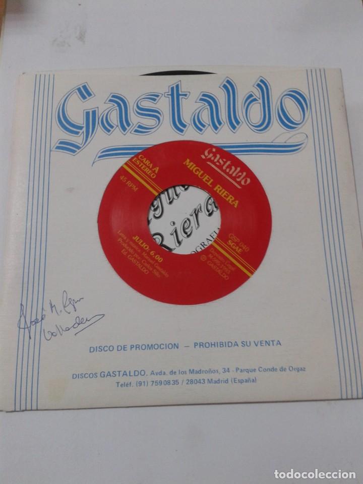 Discos de vinilo: MIGUEL RIERA. GASTALDO. SINGLE. - Foto 1