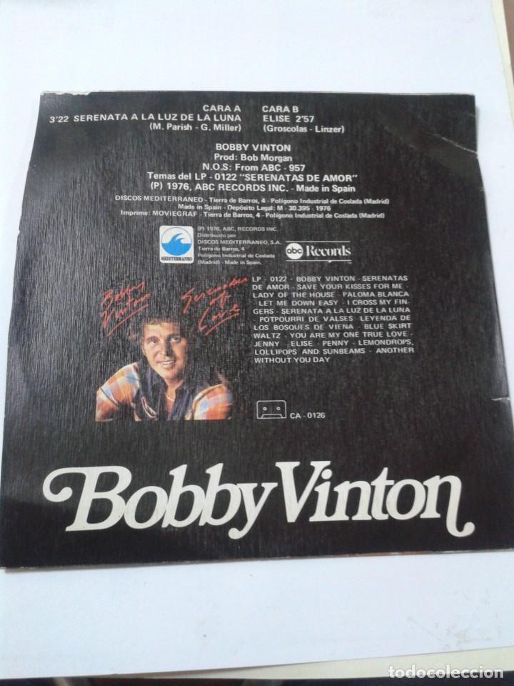 Discos de vinilo: Bobby Vinton Serenata a la luz de la luna. SINGLE. - Foto 2