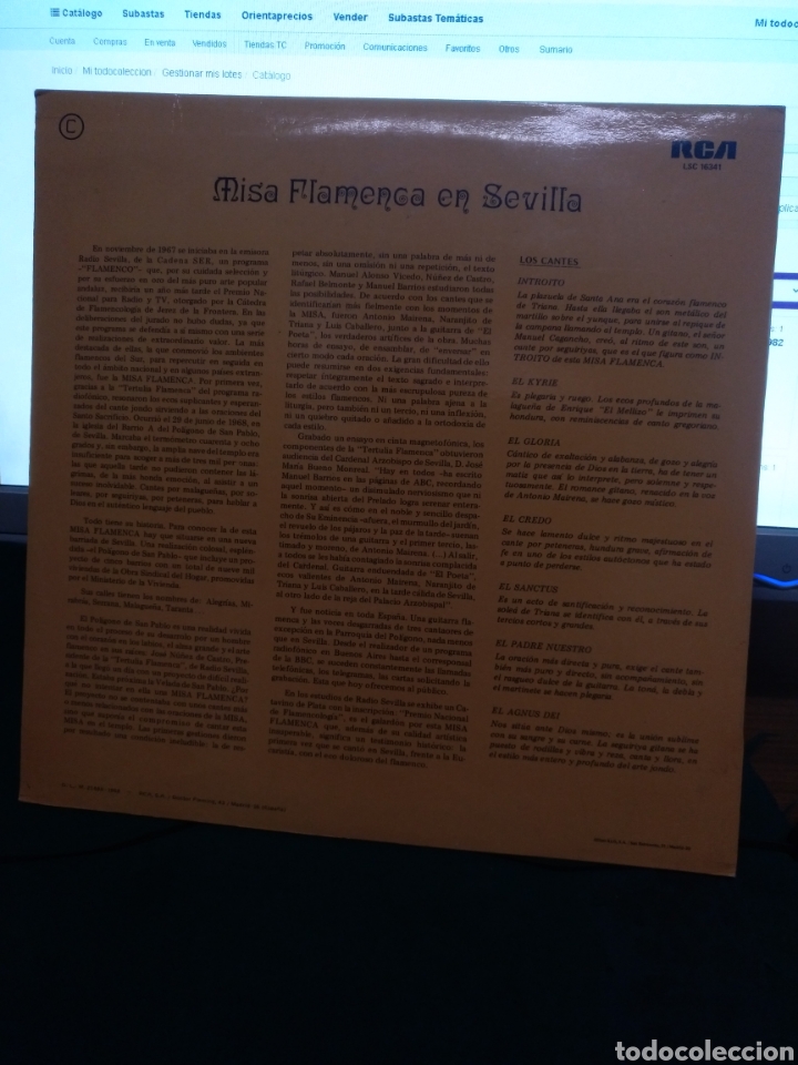 Discos de vinilo: Misa flamenca en Sevilla. RCA 1968 - Foto 2