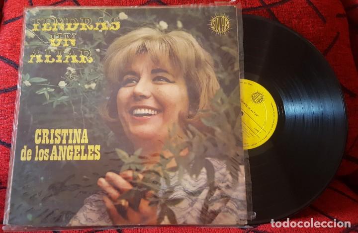 Discos de vinilo: CRISTINA DE LOS ANGELES *Tendras Un Altar* VINILO ORIGINAL CHILE LP **FIRMADO** PORTADA ABIERTA