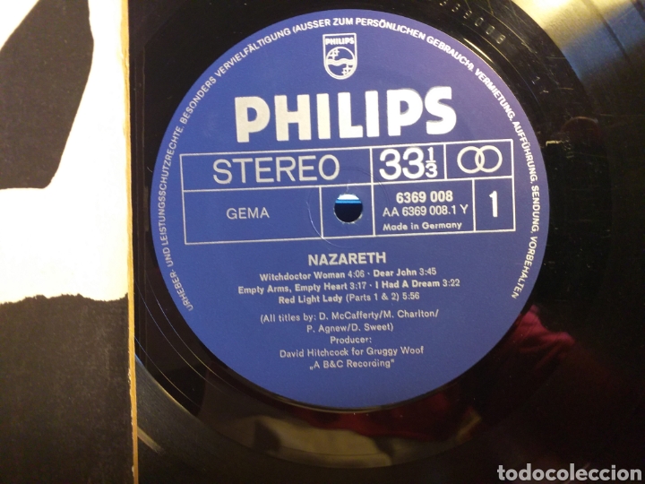 Discos de vinilo: NAZARETH ALEMANIA 1971 - Foto 2