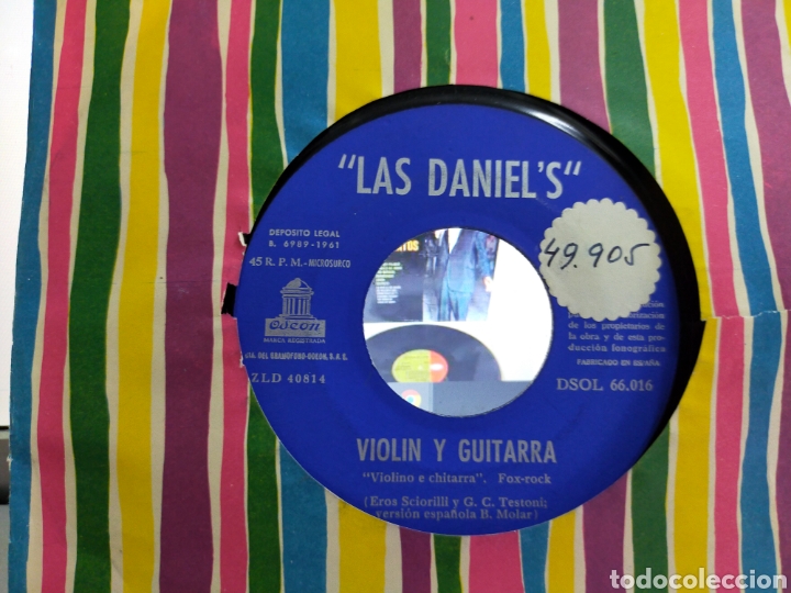 Disques de vinyle: Las Daniel's single viol&iacute;n y guitarra Espa&ntilde;a 1961
