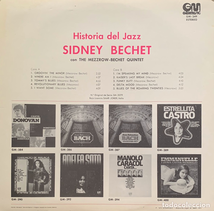 Discos de vinilo: LA HISTORIA DEL JAZZ- SIDNEY BECHET - Foto 2
