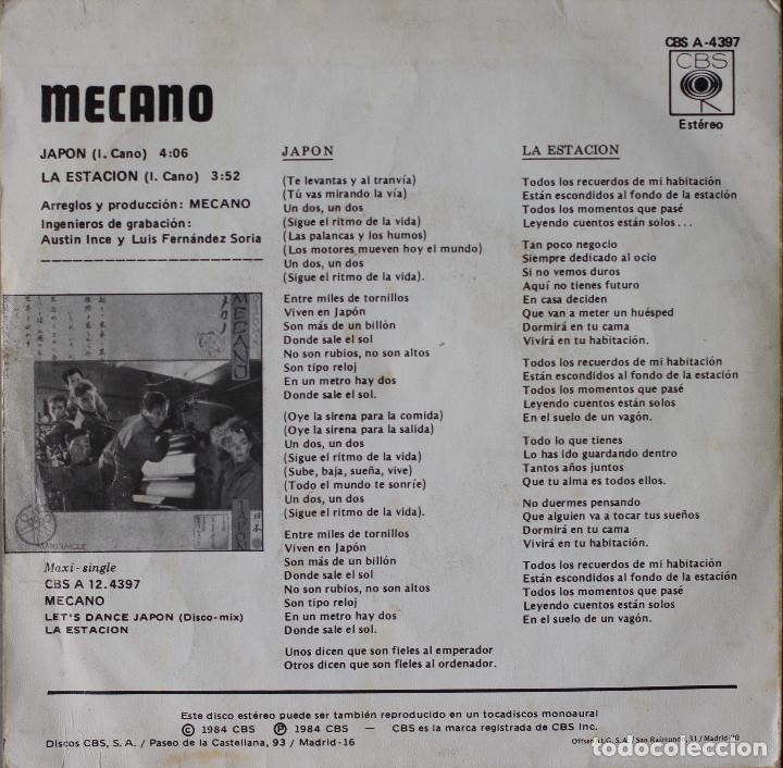 Discos de vinilo: MECANO// JAPON// SINGLE// 1984// CBS - Foto 2