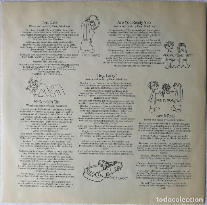 Discos de vinilo: Dean Friedman. Rumpled Romeo, Epic-EPC 85670, UK - Foto 4